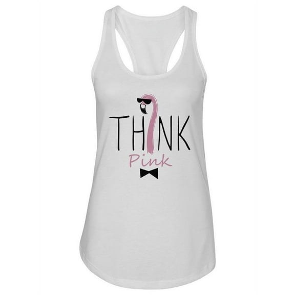Think Pink, Flamingo Design. Tank Women -Image by Shutterstock, Female Medium