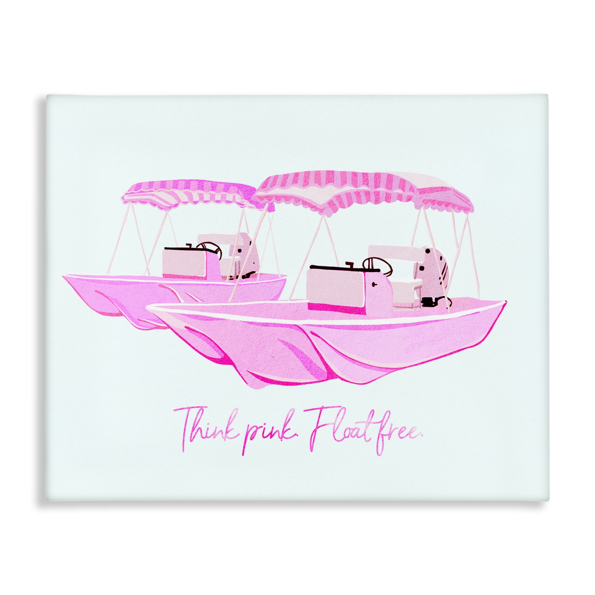 Think Pink Float Free Boats Canvas Wall Art, design by Ziwei Li