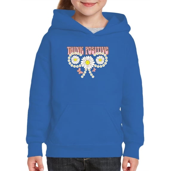 Think Positive Daisies Hoodie Juniors -Image by Shutterstock, x-Large