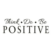 Think Positive Removable Art Vinyl Mural Home Room Decor Wall Stickers Master Bedroom Wall Decal above Bed Simple Wall Decorations for Bedroom Decorations for Bedroom Wall Paper Cutout Glow in The