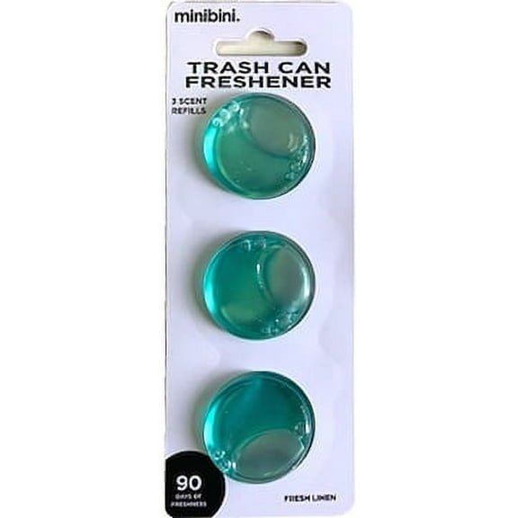 Think Product Lab Minibini Trash Can Deodorizers and Order Eliminator, Fresh Linen Scent-Plastic
