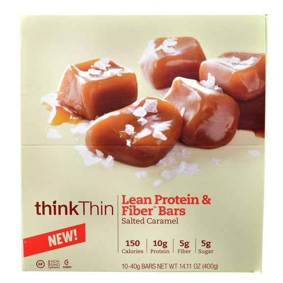 Think Products Thinkthin Bar - Lean Protein Fiber - Caramel - 1.41 Oz - 1 Case