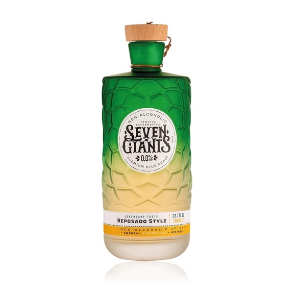 Seven Giants Non Alcoholic Tequila Alternative, Reposado Style Non- Alcoholic Spirit, 700 mL by Think
