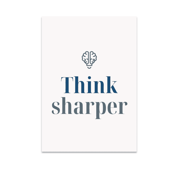 Think Sharper Motivational Wall Art - Productivity Enthusiast - 13x19 Poster Print