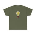 thumbnail image 1 of Think Skate Light Bulb Yellow Grey Red Classic Board T Shirt Print - Military Green / 2XL, 1 of 5