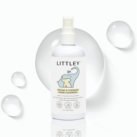 Littley Hand Cleanser, Hypochlorous Acid, Gentle, Alcohol-Free, 8oz Spray