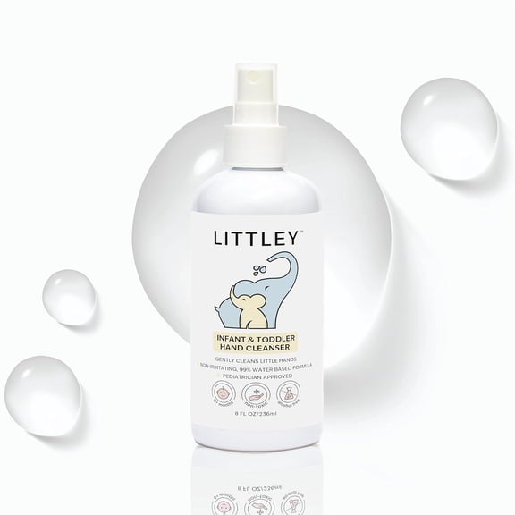 Littley Hand Cleanser, Hypochlorous Acid, Gentle, Alcohol-Free, 8oz Spray