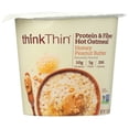 thumbnail image 1 of Think! Thin Protein & Fiber Hot Oatmeal Honey Peanut Butter, 1.76 Oz, 1 of 2