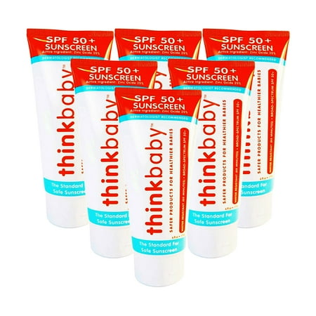 Thinkbaby Baby Suncreen SPF 50+ Dermatologist Recommended 3 fl oz ( 6 Pack )