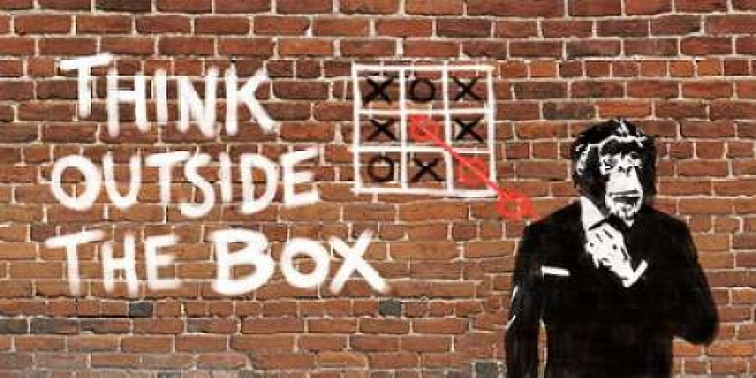 Think outside of the box Canvas Art - Masterfunk Collective (24 x 48)