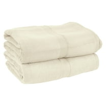 ThinkBamboo - Bamboo Towels Silky Soft Oversized Beach Towels - Extra Plush – Cream White - 1