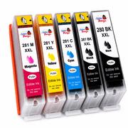 EdibleThingz Edible Ink Cartridge for Cake Decorations 280XXL 281XXL Ink for Printers 5 Pack