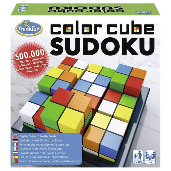 ThinkFun 76342 Color Cube Sudoku Game, Yellow