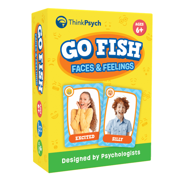 ThinkPsych Go Fish Faces & Feelings Game SEL Card Game for Kids Ages 6+