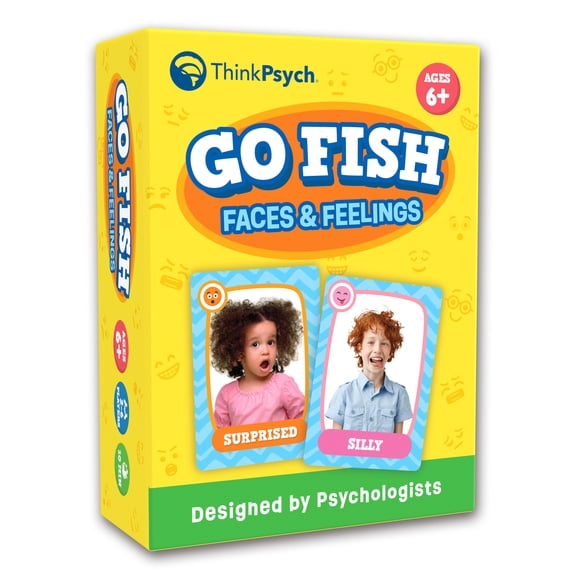ThinkPsych Go Fish Faces & Feelings Game SEL Card Game for Kids Ages 6+