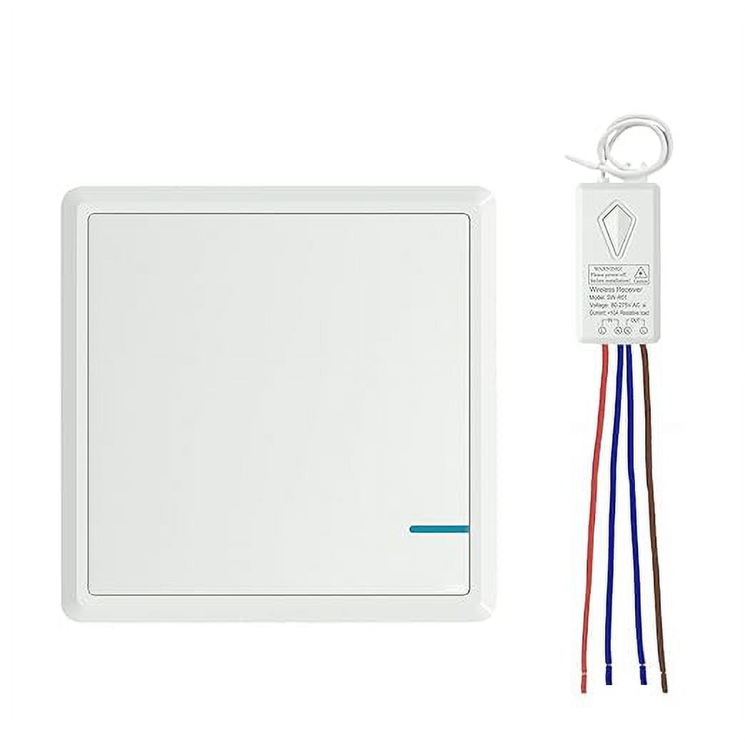 Thinkbee 3-Gang Wireless Light Switch Remote Kit – 1900ft Outdoor Range, IP66 Waterproof, Easy DIY Installation