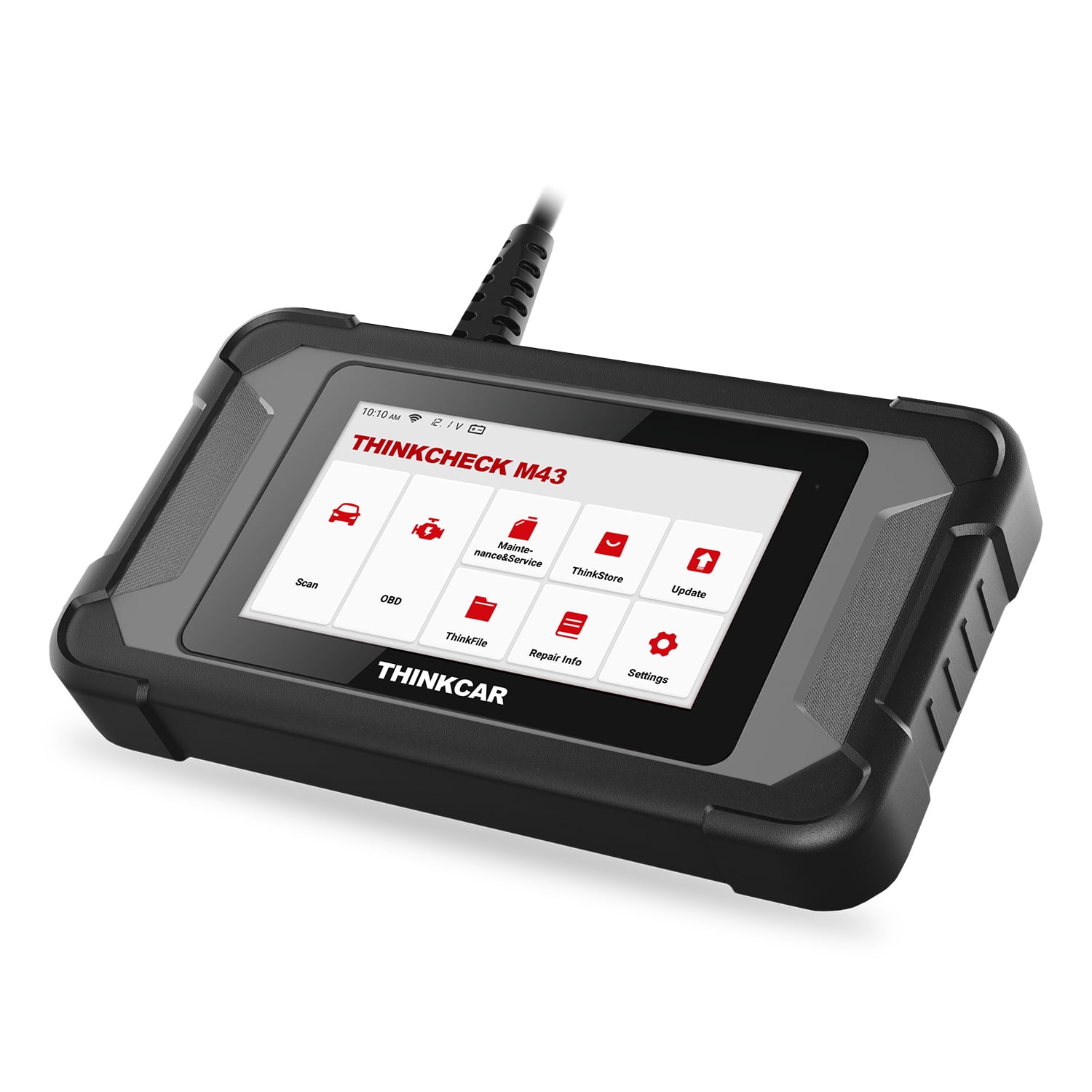 Thinkcar THINKCHECK M43 5" OBD2 Automotive Diagnostic Tool with ABS, SRS, ECM, TCM, Black and Gray