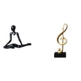 thumbnail image 1 of Thinker Abstract Sculpture Desktop Figurine Music Note Resin Creative Modern Tabletop Decoration for Living Room Bedroom, 1 of 8