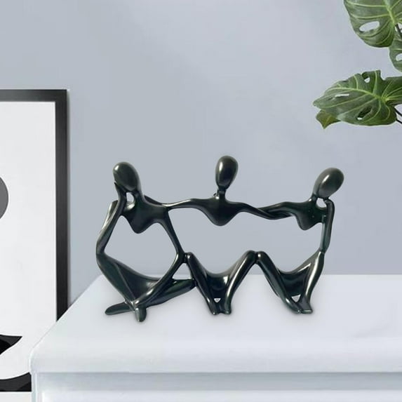 Thinker Resin Statues Abstract Figurines Collectible Sculpture crafts collect Black