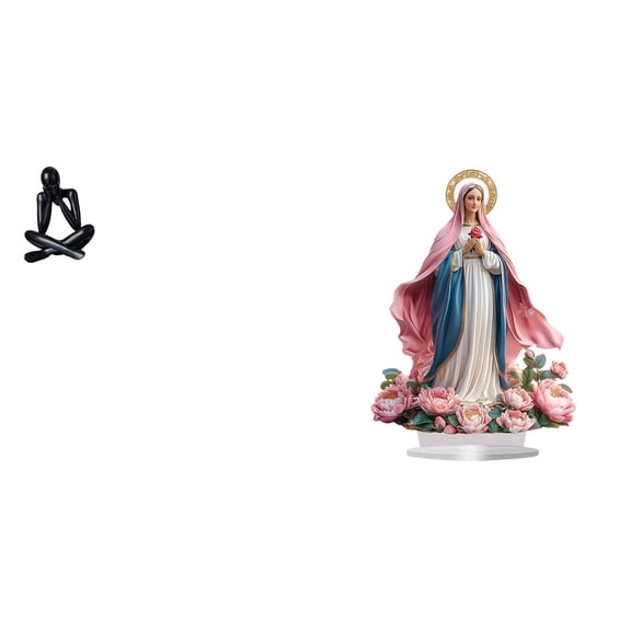 Thinker Statue Abstract Sculpture Acrylic Art Piece Modern Table Decor for Bookcase Living Room Office Display