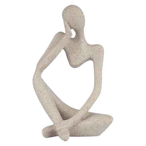 Thinker Statue Abstract Sculpture Resin Statues for Home Decor Modern Home Office Shelf Desktop Bookshelf Decor