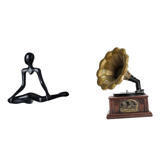 Thinker Statue Resin Collectible Sculpture Abstract Figurine Vintage Handcrafts for Bedroom Office Shelf Display