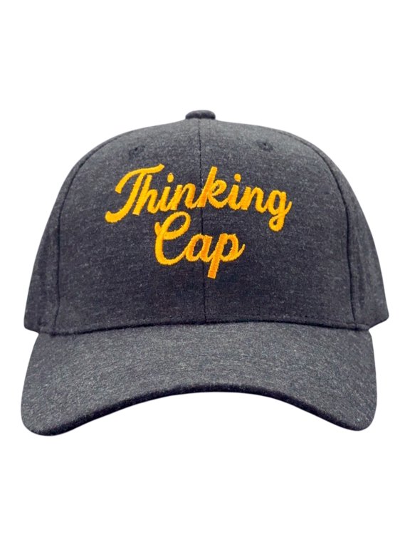 Thinking Cap Hat Funny Sarcastic Joke Baseball Cap