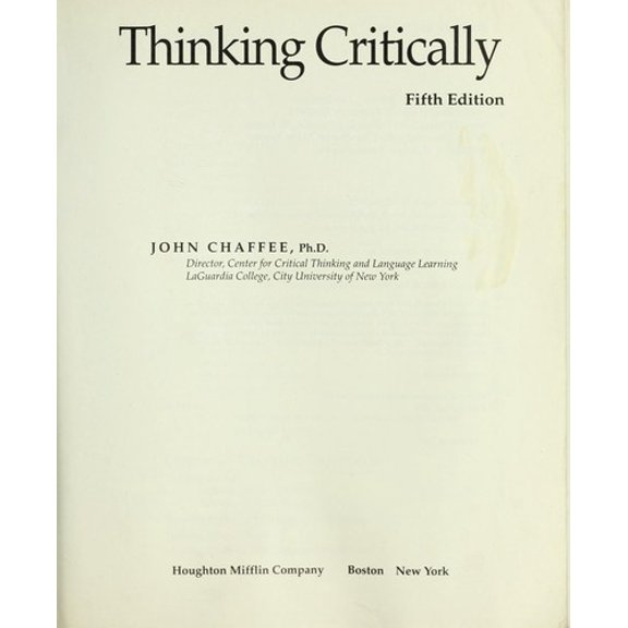 Pre-Owned Thinking Critically 9780395831052 Used