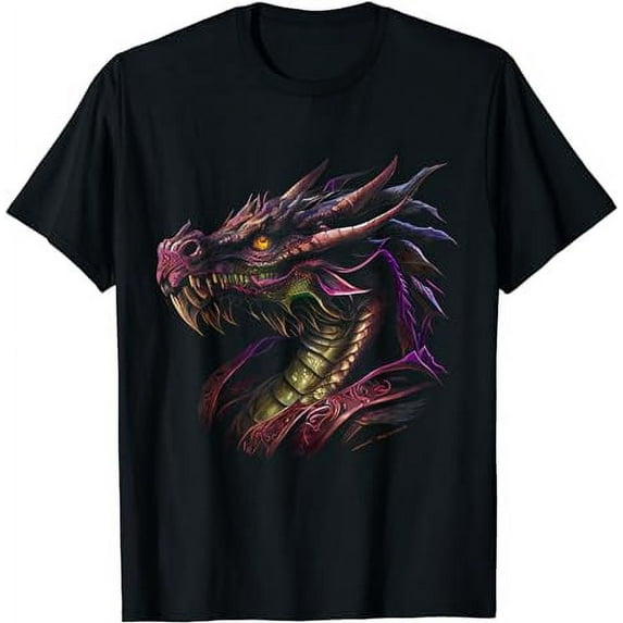 Thinking Dragon Lover Beautiful Purple Fun Fantasy Art Cool T-Shirt