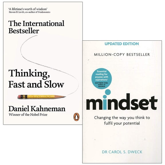 Thinking, Fast and Slow & Mindset (2-Book Set) by Daniel Kahneman & Carol S. Dweck