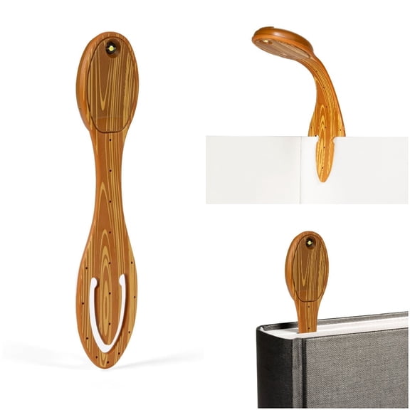 Thinking Gifts 2-in-1 LED Reading Light | Clip-on Bookmark & Book Light for Children & Adults