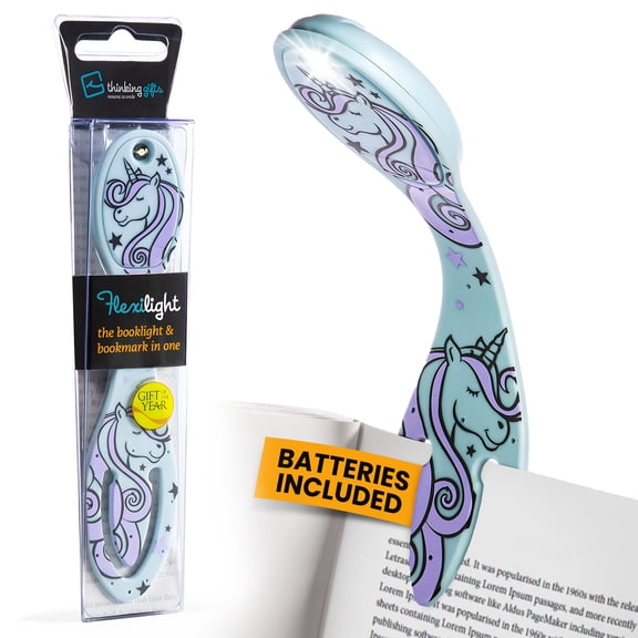Thinking Gifts 2-in-1 LED Reading Light | Clip-on Bookmark & Book Light for Children & Adults