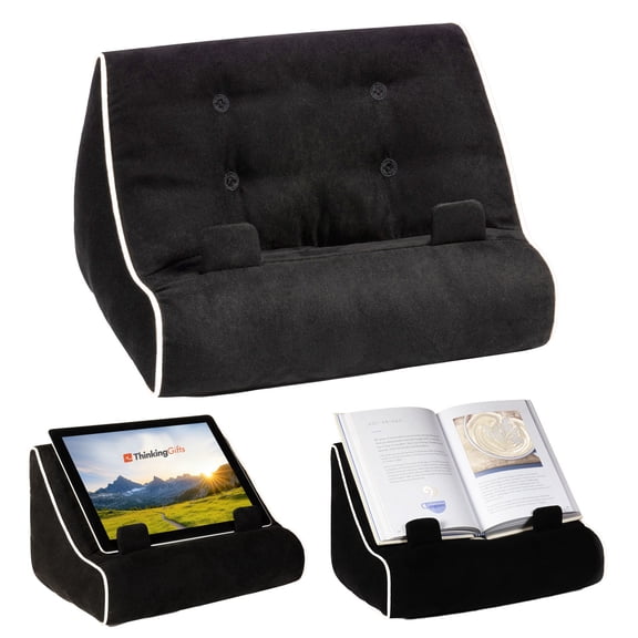 Thinking Gifts Tablet & Book Stand - Soft Book Couch - Black