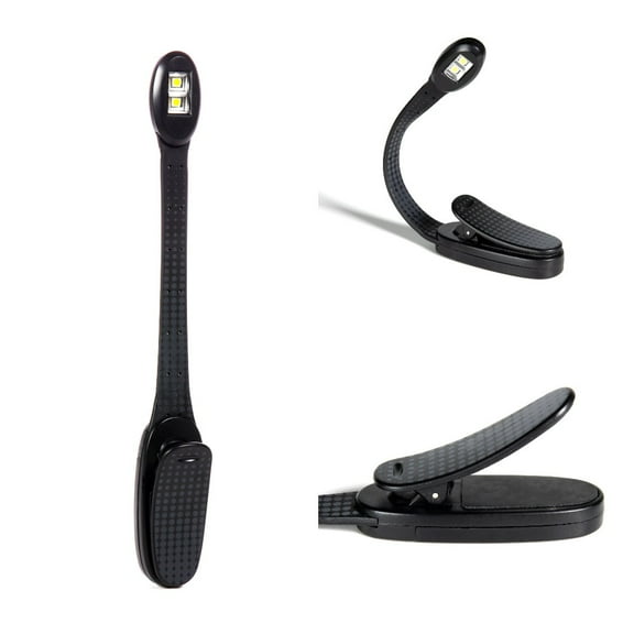 Thinking Gifts Flexilight Xtra Children & Adults Clip-On Book Lights for Reading in Bed, Black Dots, 1 lb