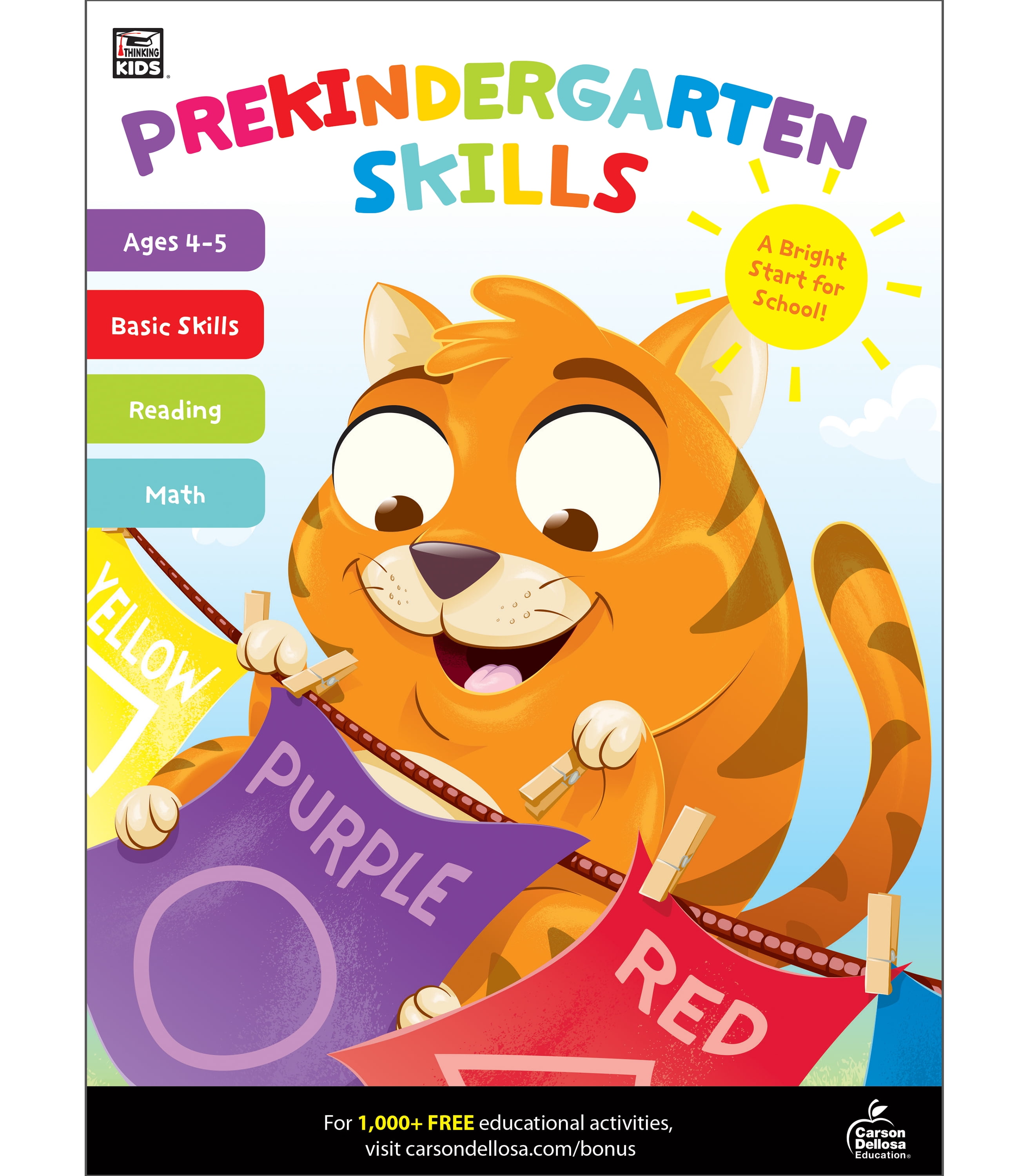 Thinking Kids Prekindergarten Skills Workbook (320 pages) Grade PK-K ...