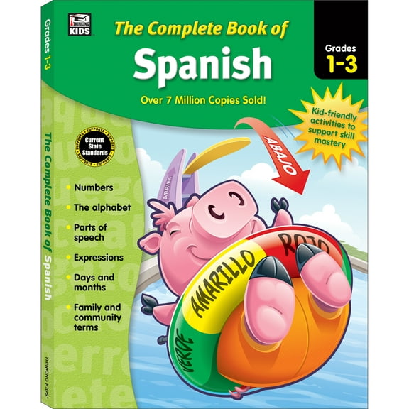 Thinking Kids The Complete Book of Spanish Workbook (416) Grade 1-3