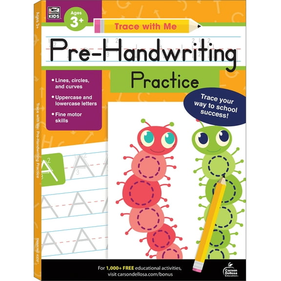 Thinking Kids Trace with Me: Pre-Handwriting Practice Activity Book (128 pages) Grade PK-2