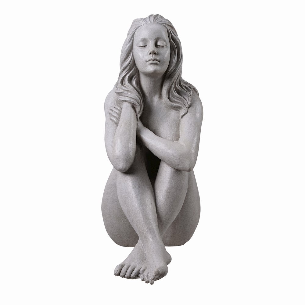Hi-Line Gift Ltd. Thinking Lady Sculpture Resin Garden Statue