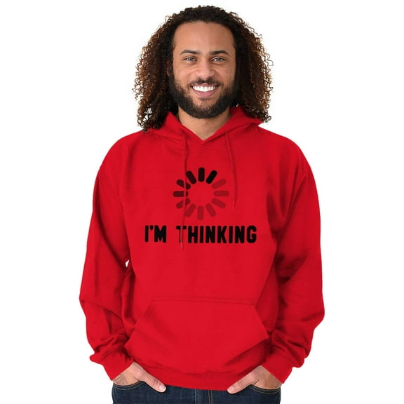 Thinking Loading Computer Nerd Geek Hoodie Sweatshirt Women Men Brisco Brands S