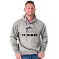 thumbnail image 1 of Thinking Loading Computer Nerd Geek Unisex Plus Fleece Graphic Hoodie Brisco Brands 3X, 1 of 5