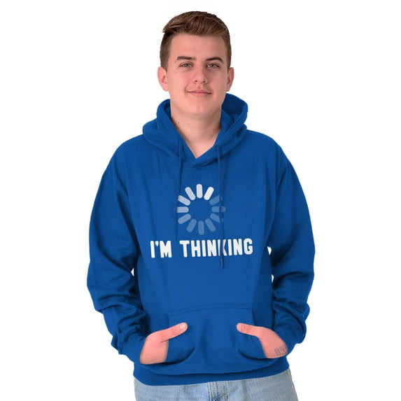 Thinking Loading Computer Nerd Geek Unisex Plus Size Hoodie Brisco Brands 3X