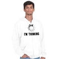 thumbnail image 1 of Thinking Loading Computer Nerd Geek Unisex Fleece Graphic Zip Up Hoodie Brisco Brands 5X, 1 of 5