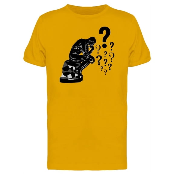 Thinking Man Statue ? T-Shirt Men -Image by Shutterstock, Male x-Large