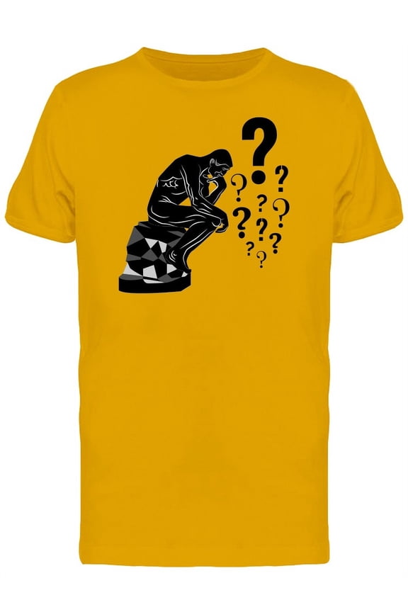 Thinking Man Statue ? T-Shirt Men -Image by Shutterstock, Male x-Large