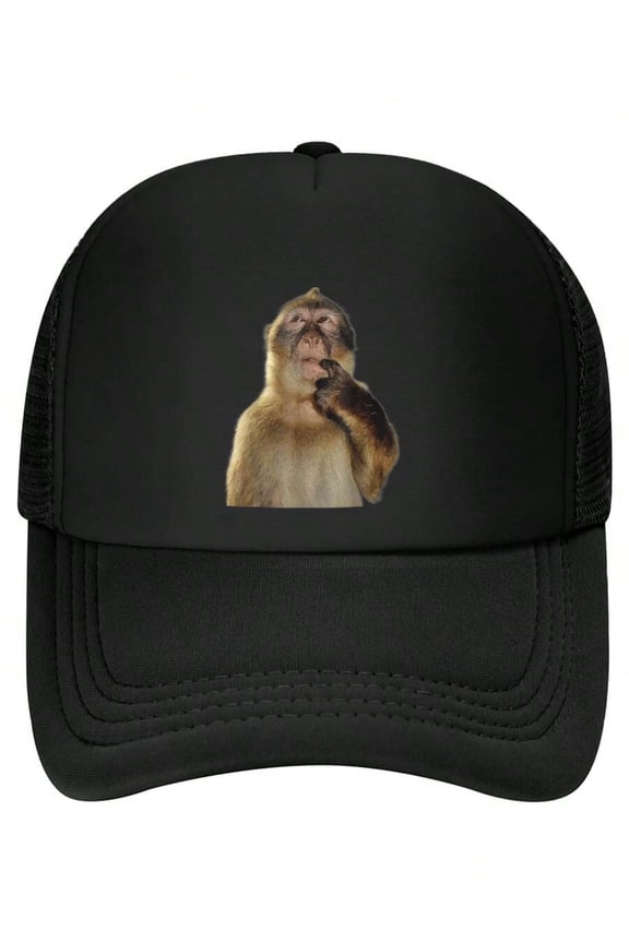 Thinking Monkey Funny Meme Cute Funny MEN WOMEN Baseball Cap
