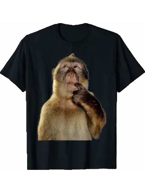 Thinking Monkey Funny Meme Cute T-Shirt
