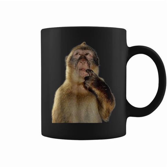 Thinking Monkey Meme Cute Coffee Mugs