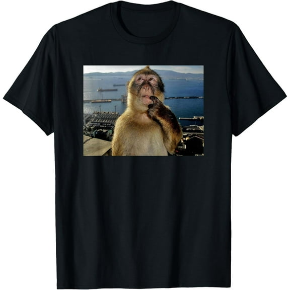 Thinking Monkey Meme T-Shirt Tops Tee