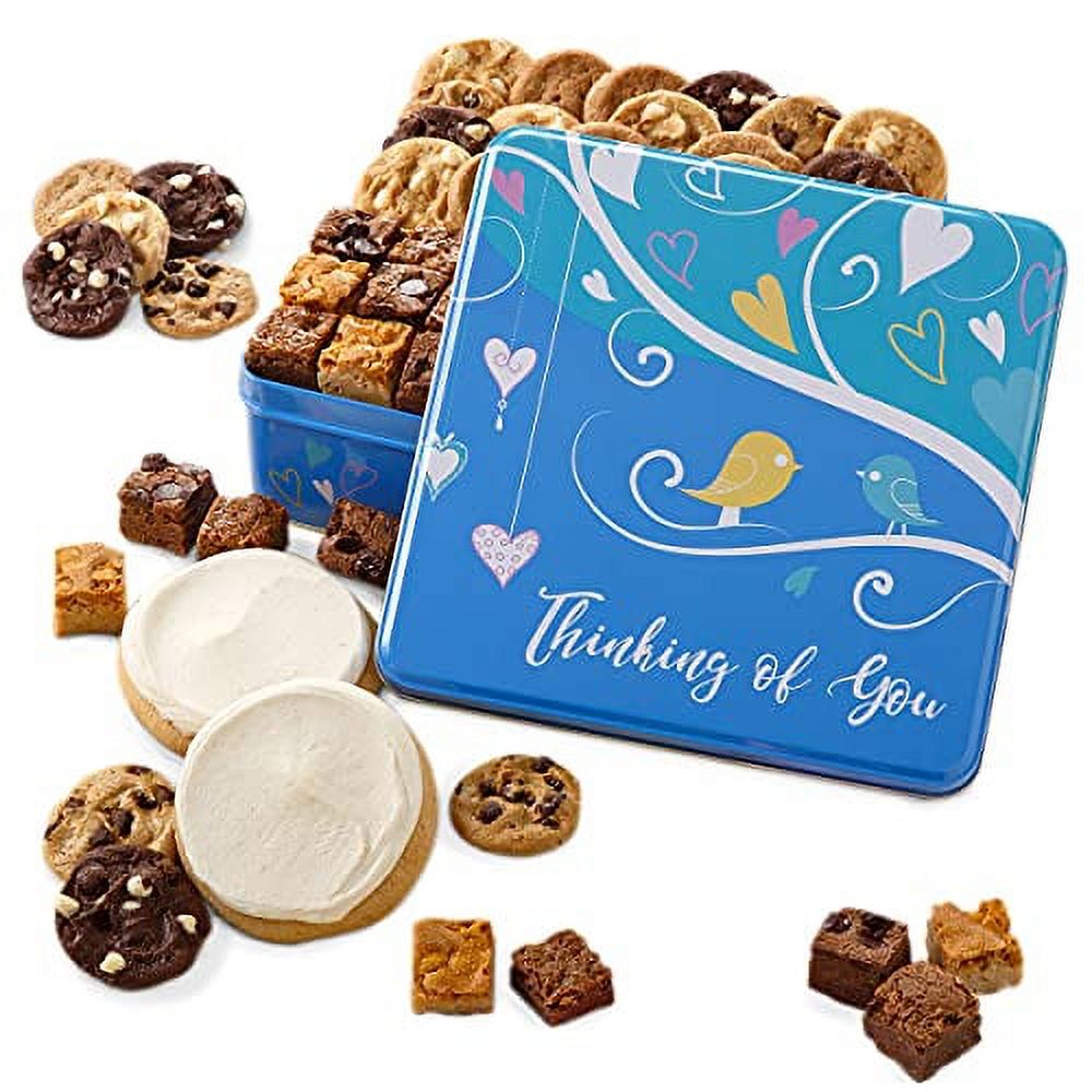 Thinking Of You Cookie And Brownie Combo Gift Tin, Assorted With 24 Nibblers BiteSized Cookies