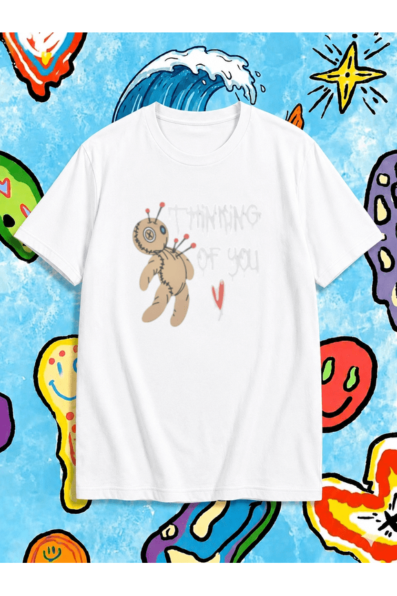 Thinking Of You Voodoo Doll Graphic Tee, for men & women, S-5XL